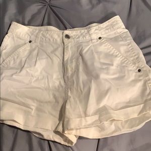White High Waisted Shorts